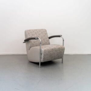 Leolux Scylla Laag Fauteuil Beige/Grijs Stof