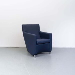 Leolux Dolcinea Fauteuil Kobaltblauw Leer