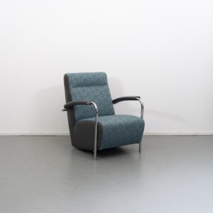 Leolux Scylla Hoog Fauteuil Turquoise Stof