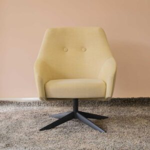 Montis Puk Fauteuil Lichtgeel Stof