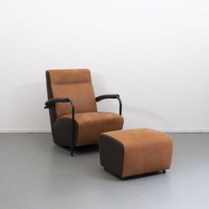 Leolux Scylla Laag Fauteuil Cognac Leer