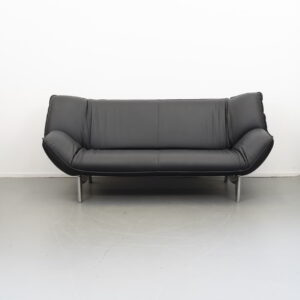 Leolux Tango Bank 3-Zits Zwart Leer