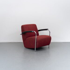 Leolux Scylla Laag Fauteuil Rood Stof