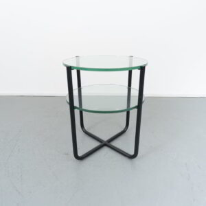Gispen 423 Bijzettafel Rond Glas Ø55 cm - Zwart
