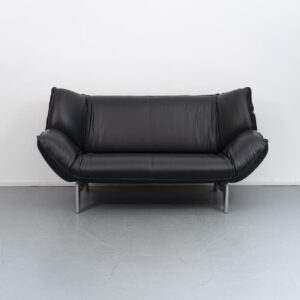 Leolux Tango Bank 2-Zits Zwart Leer