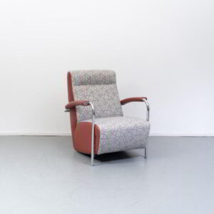 Leolux Scylla Fauteuil Crème/Rood Stof