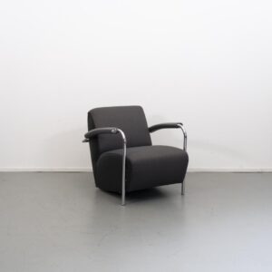 Leolux Scylla Laag Fauteuil Antraciet/Grijs Stof