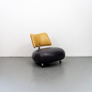Leolux Pallone Fauteuil Aubergine/Geel Leer