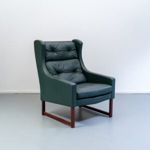 Kill International Fauteuil Groen Leer - Hout