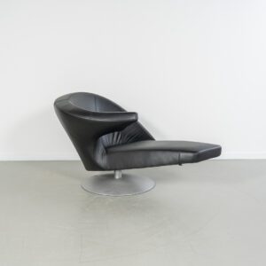 Leolux Parabolica Fauteuil Zwart Leer