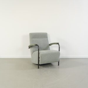 Leolux Scylla Hoog Fauteuil Grijs/Groen Stof