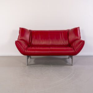 Leolux Tango Bank 2-Zits Rood Leer