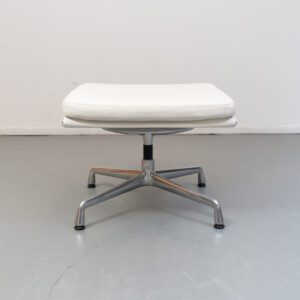 Vitra Eames EA 223 Hocker Wit Leer