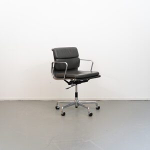 Vitra Eames EA 217 Fauteuil Grijs Leer - Chroom