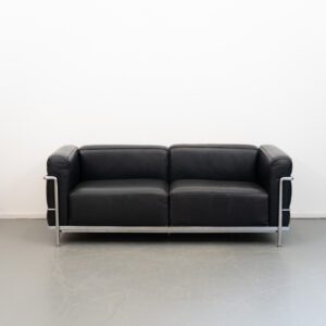 Cassina LC3 Bank 2-Zits Zwart Leer