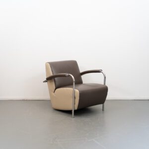 Leolux Scylla Laag Fauteuil Bruin Leer