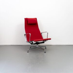 Vitra Eames EA 124 Fauteuil Rood Hopsak – Chroom