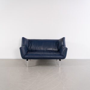 Leolux Devon Bank 2-Zits Blauw Leer