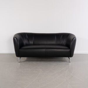 Leolux Pupilla Bank 2-Zits Zwart Leer