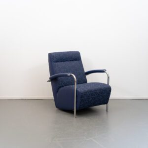Leolux Scylla Hoog Fauteuil Blauw Stof