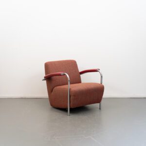 Leolux Scylla Laag Fauteuil Rood Stof