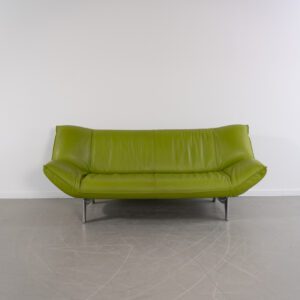 Leolux Tango Bank 3-Zits Limegroen Leer