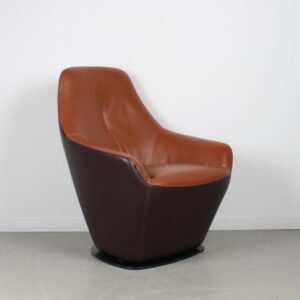 Leolux Cantate Fauteuil Cognac/Bruin Leer