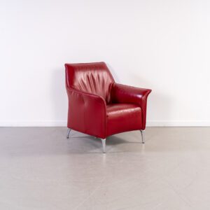Leolux Mayuro Fauteuil Rood Leer - Chroom