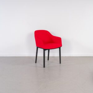 Vitra Softshell Stoel Rood Stof - Zwart