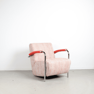 Leolux Scylla Laag Fauteuil Roze/Rood Stof