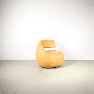Leolux Gisa Fauteuil Okergeel Leer