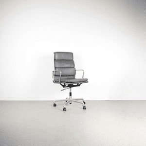 Vitra Eames EA 219 Bureaustoel Grijs Leer – Aluminium
