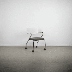 Vitra Visaroll Bureaustoel Grijs Stof/Wit Kunststof