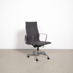 Vitra Eames EA 119 bureaustoel grijs hopsak – chroom