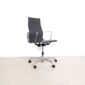 Vitra Eames EA119 bureaustoel leer – aluminium