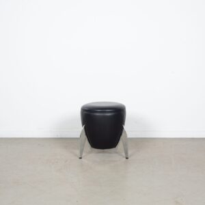 Artanova Hocker Zwart Leer