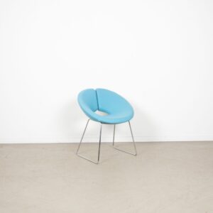 Artifort Little Apollo Stoel Blauw Stof - Chroom
