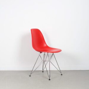 Vitra Eames DSR Stoel Rood Kunststof - Chroom