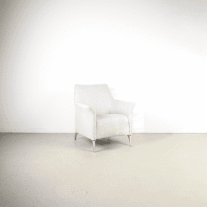 Leolux Mayuro Fauteuil Grijs Stof - Chroom
