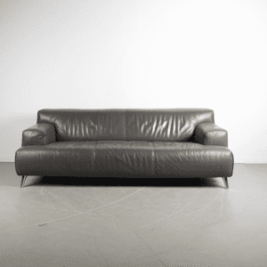 Leolux Oscar Bank 3-Zits Grijs Leer
