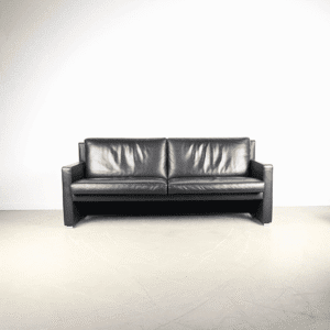 Leolux Timandra Bank 3-Zits Zwart Leer