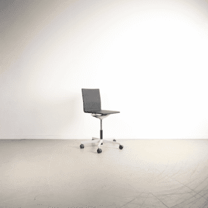 Vitra .04 Bureaustoel Zwart Kunststof (Zonder Armleuning) - Gepoedercoat Zilver