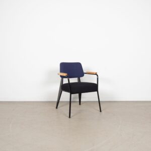 Vitra Prouve Direction Fauteuil Donkerblauw/Zwart Stof