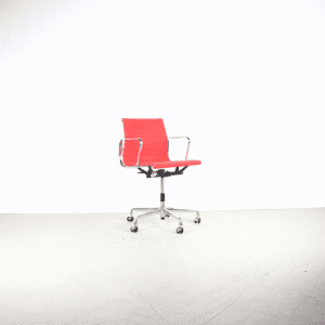 Vitra Eames EA 117 Bureaustoel Rood Hopsak - Chroom