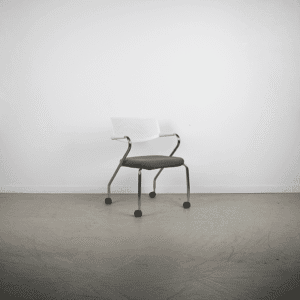 Vitra Visaroll Bureaustoel Grijs Stof/Wit Kunststof