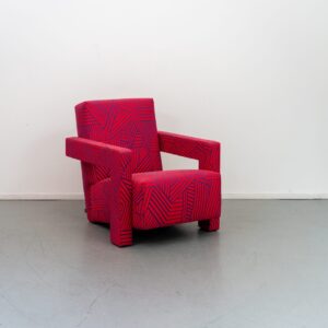 Cassina Utrecht Chair 637 Stoel Blauw/Rood Stof (LMTD)