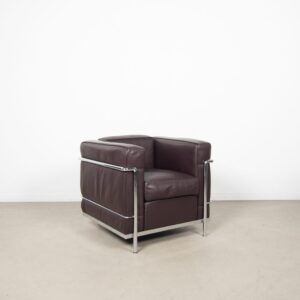 Cassina LC2 Fauteuil Donkerbruin Leer