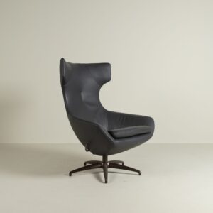 Leolux Caruzzo Fauteuil Donkergrijs Leer