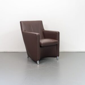Leolux Dolcinea Fauteuil Bruin Leer
