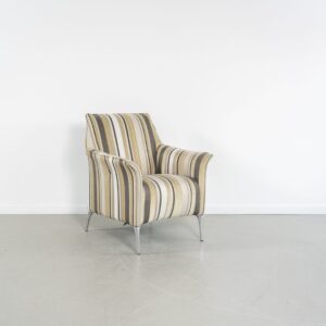Leolux Mayuro Fauteuil Grijs/Wit/Beige Stof